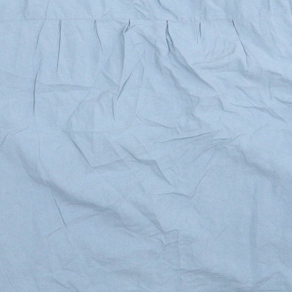 Patra Womens Blue Silk Basic Blouse Size XL V-Neck