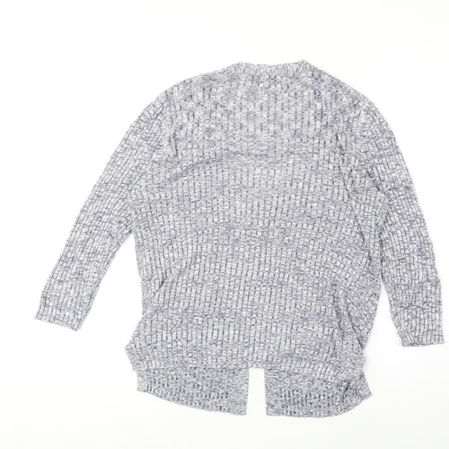 Papaya Womens Grey V-Neck Viscose Cardigan Jumper Size 12 - Tie Front