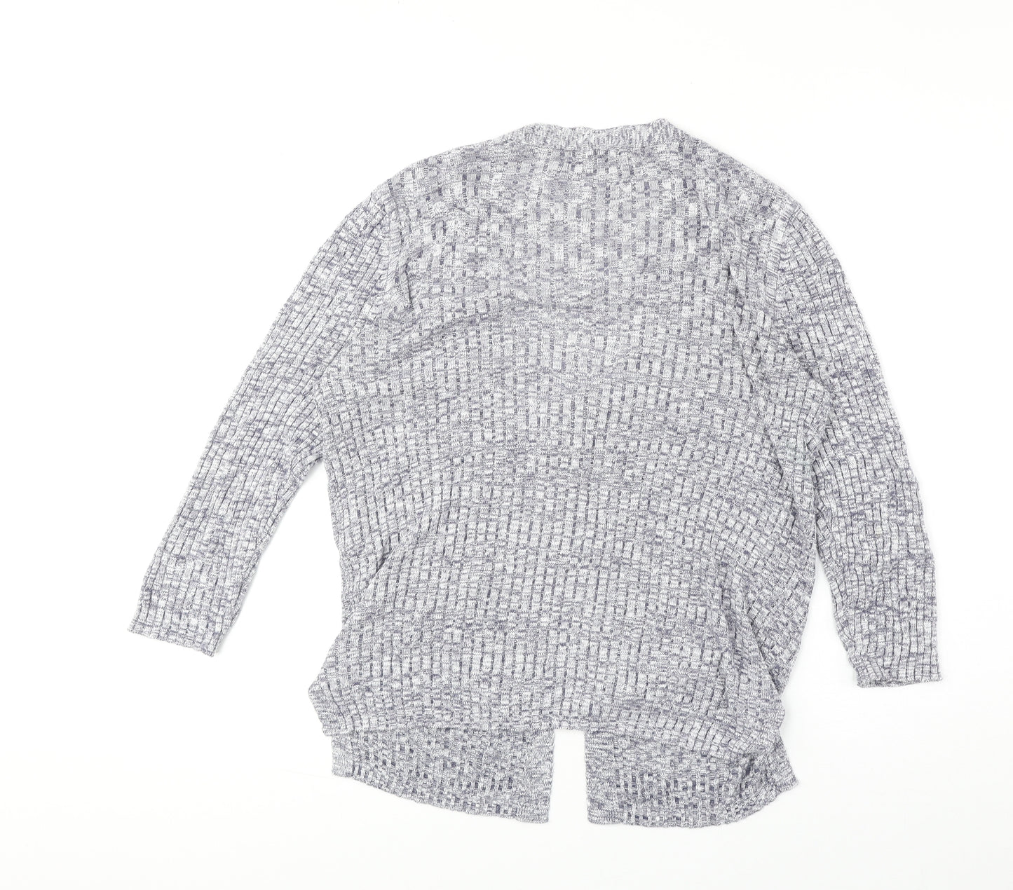 Papaya Womens Grey V-Neck Viscose Cardigan Jumper Size 12 - Tie Front