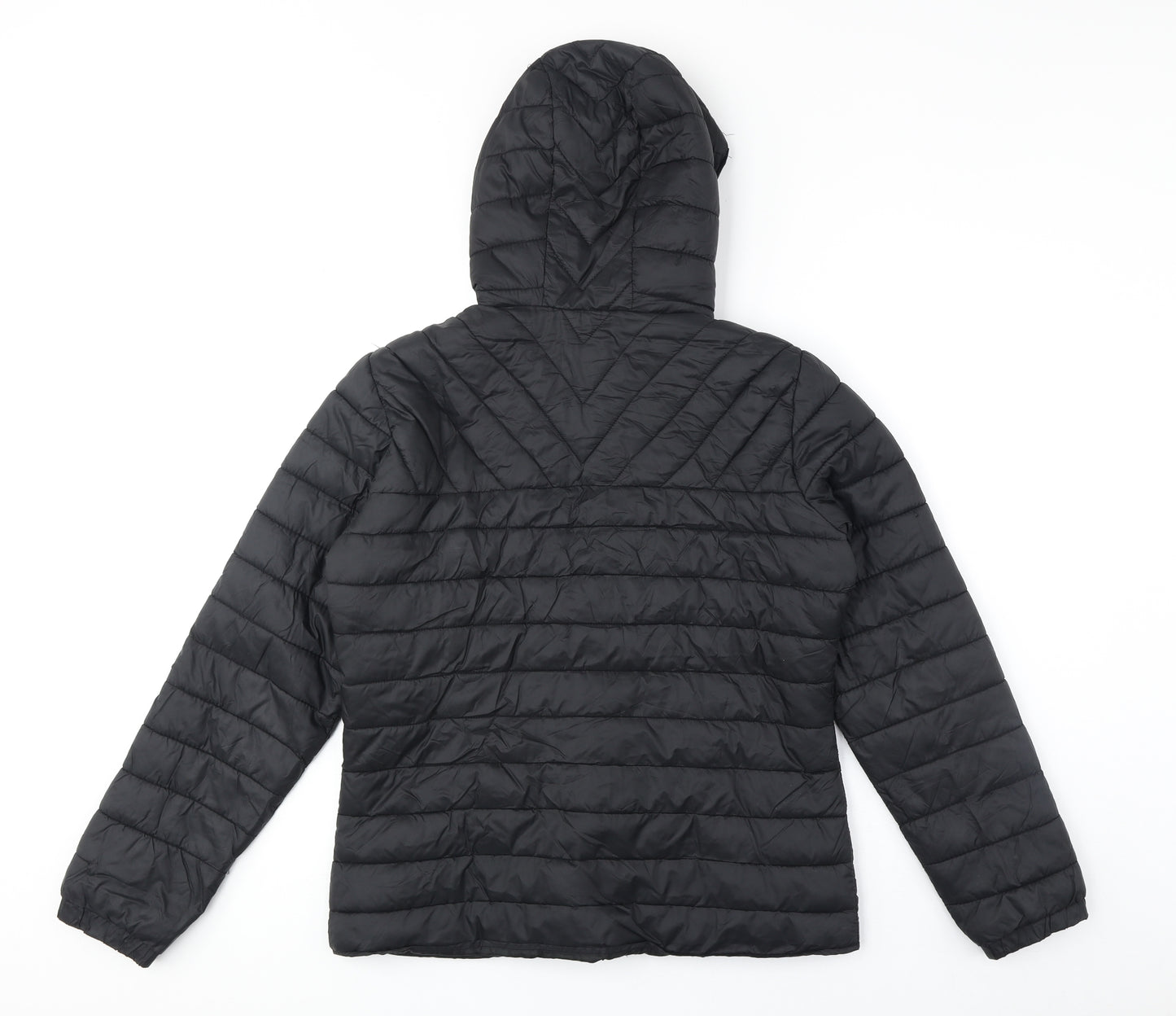 New Look Girls Black Quilted Jacket Size 12-13 Years Zip