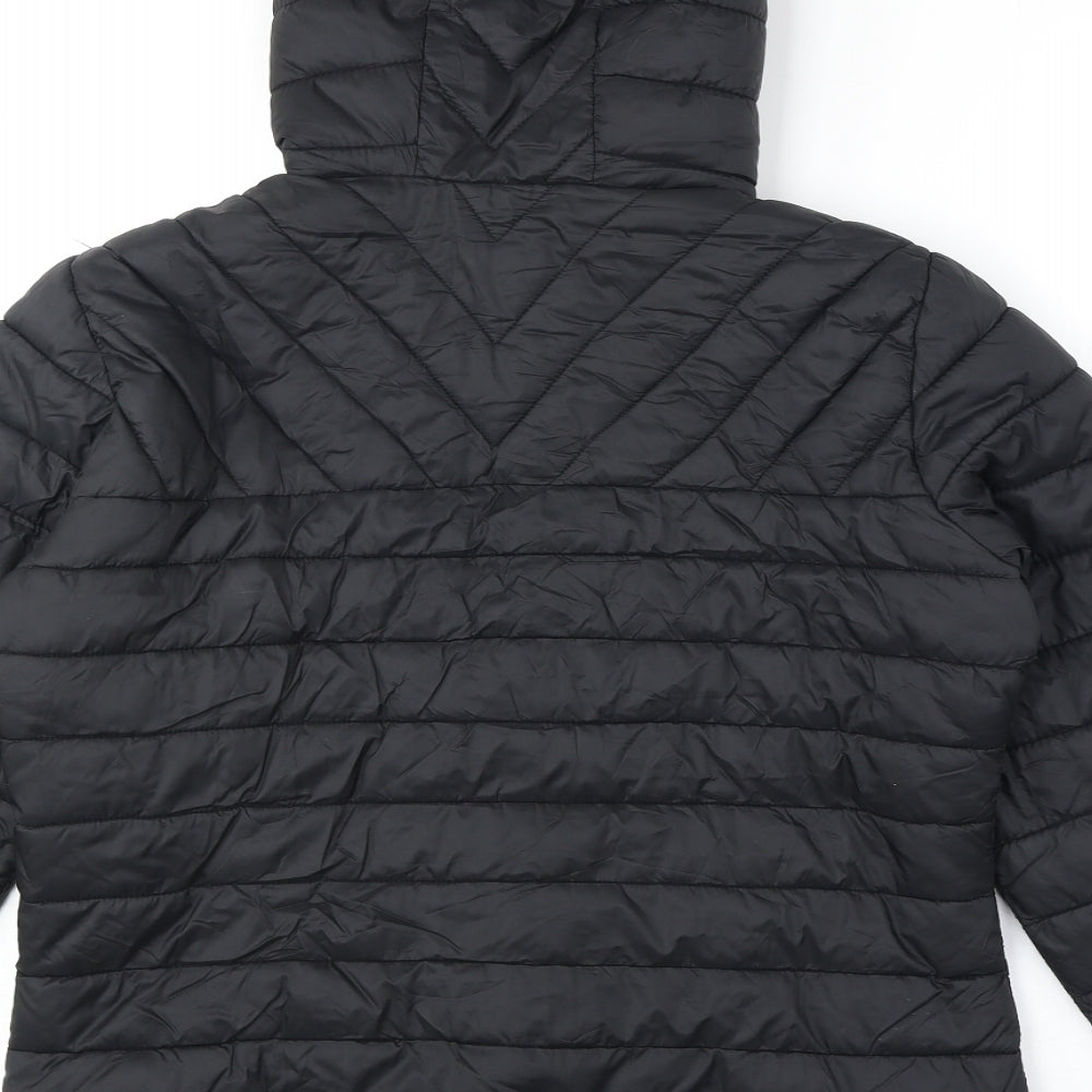 New Look Girls Black Quilted Jacket Size 12-13 Years Zip