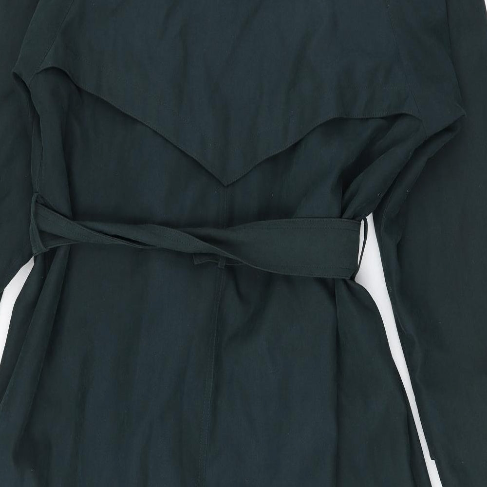 Cloud Nine Womens Green Trench Coat Coat Size S Button