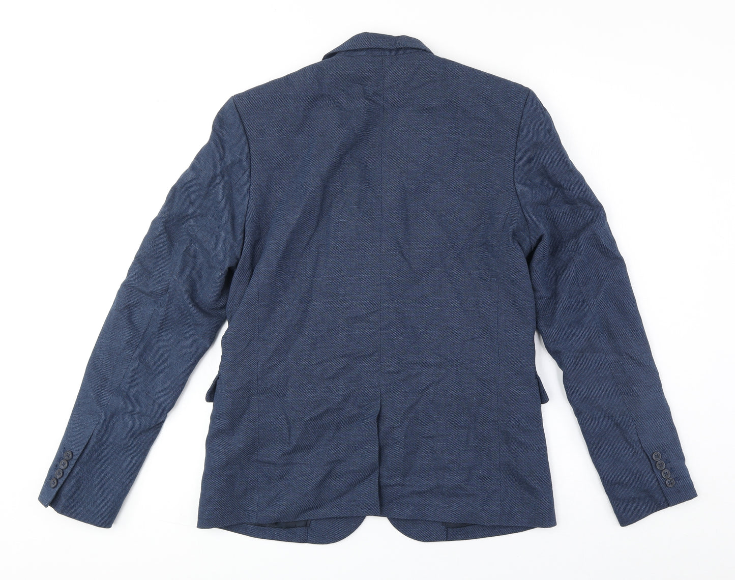 H&M Boys Blue Jacket Blazer Size 12-13 Years Button