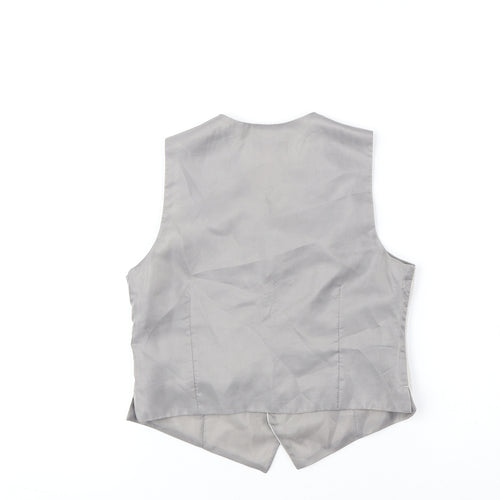 John Lewis Boys Grey Jacket Waistcoat Size 6 Years Button