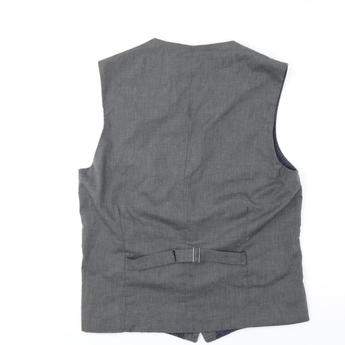 Limehaus Mens Grey Polyester Jacket Suit Waistcoat One Size Regular