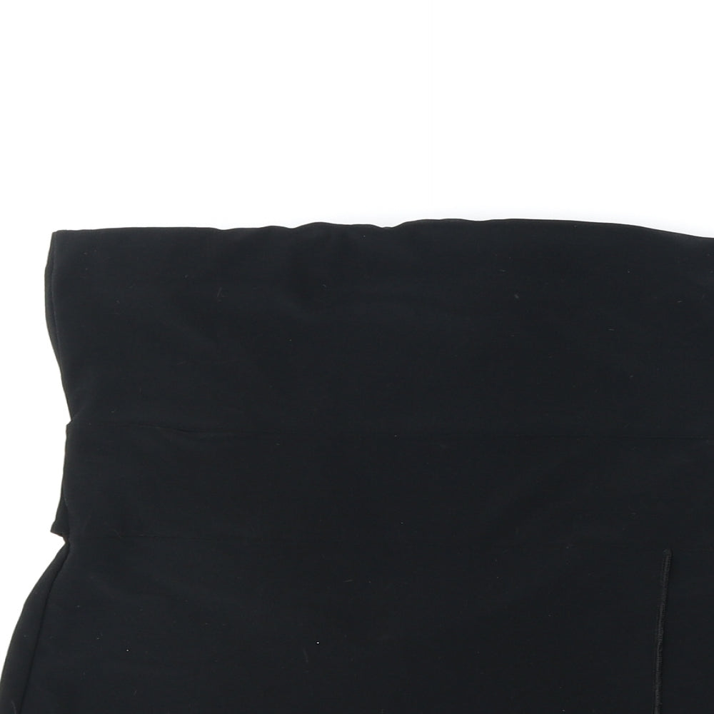 Preworn Womens Black Polyester Basic Tank Size 14 Off the Shoulder