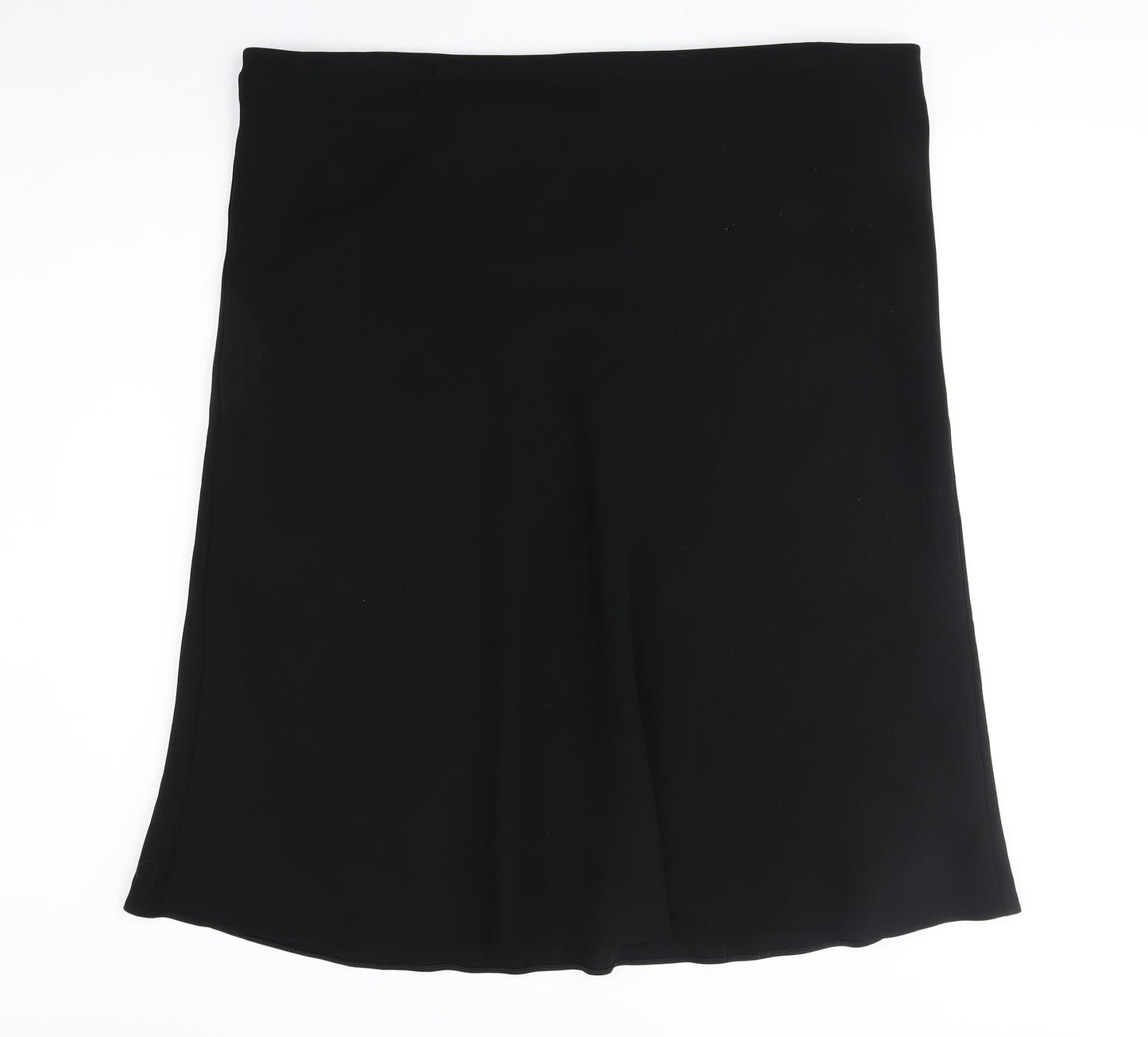 Marks and Spencer Womens Black Polyester A-Line Skirt Size 20