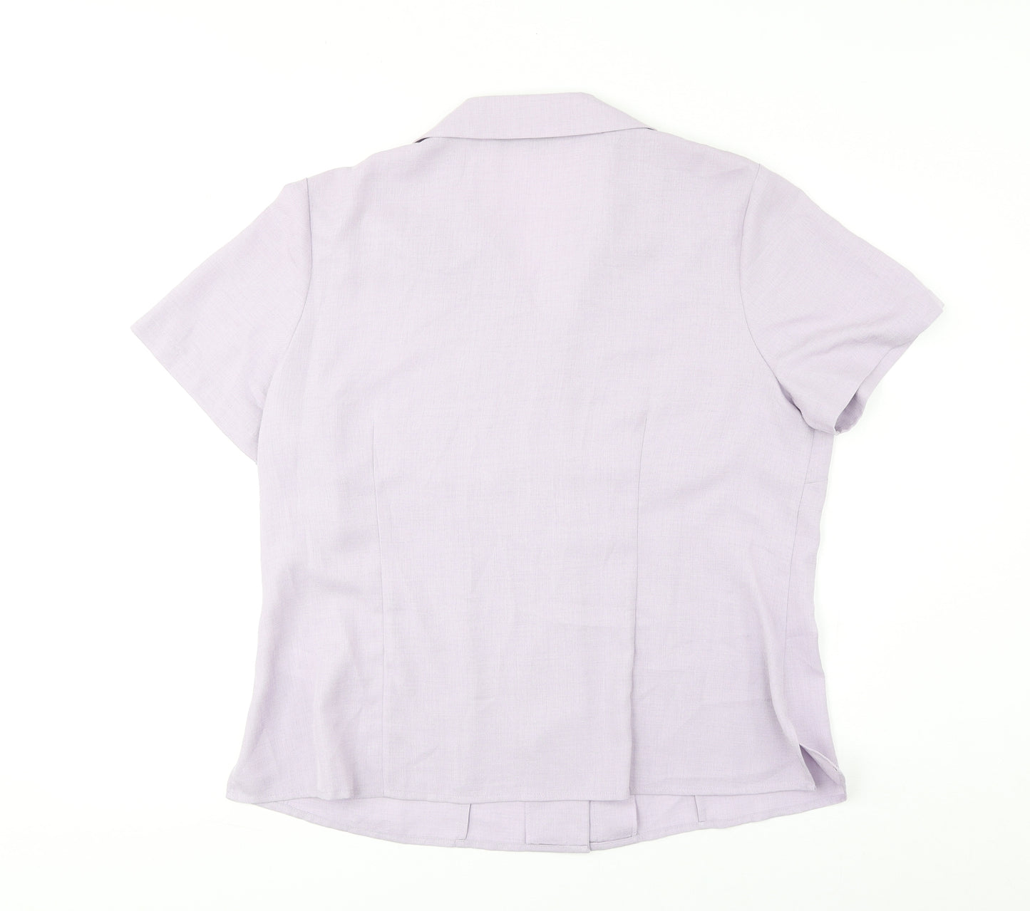 Bonmarché Womens Purple Polyester Basic Blouse Size 16 Collared