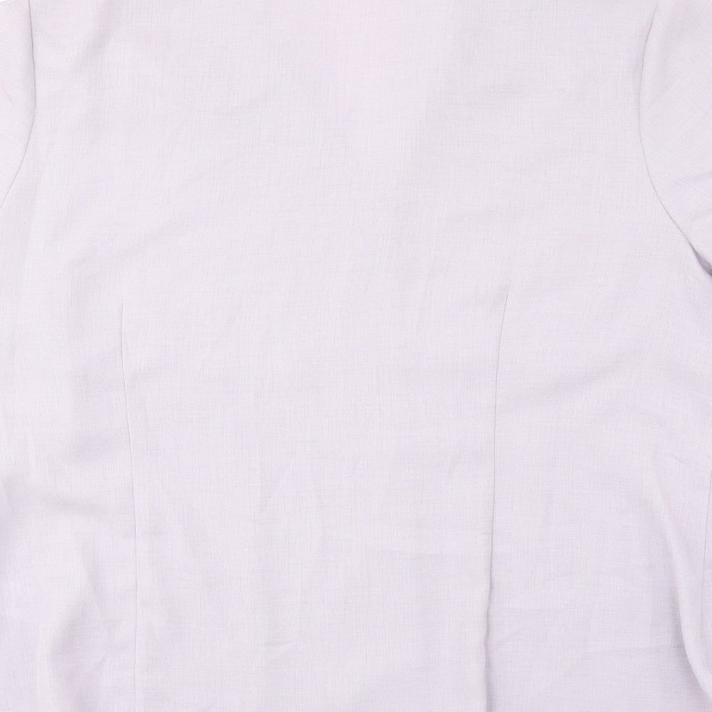 Bonmarché Womens Purple Polyester Basic Blouse Size 16 Collared
