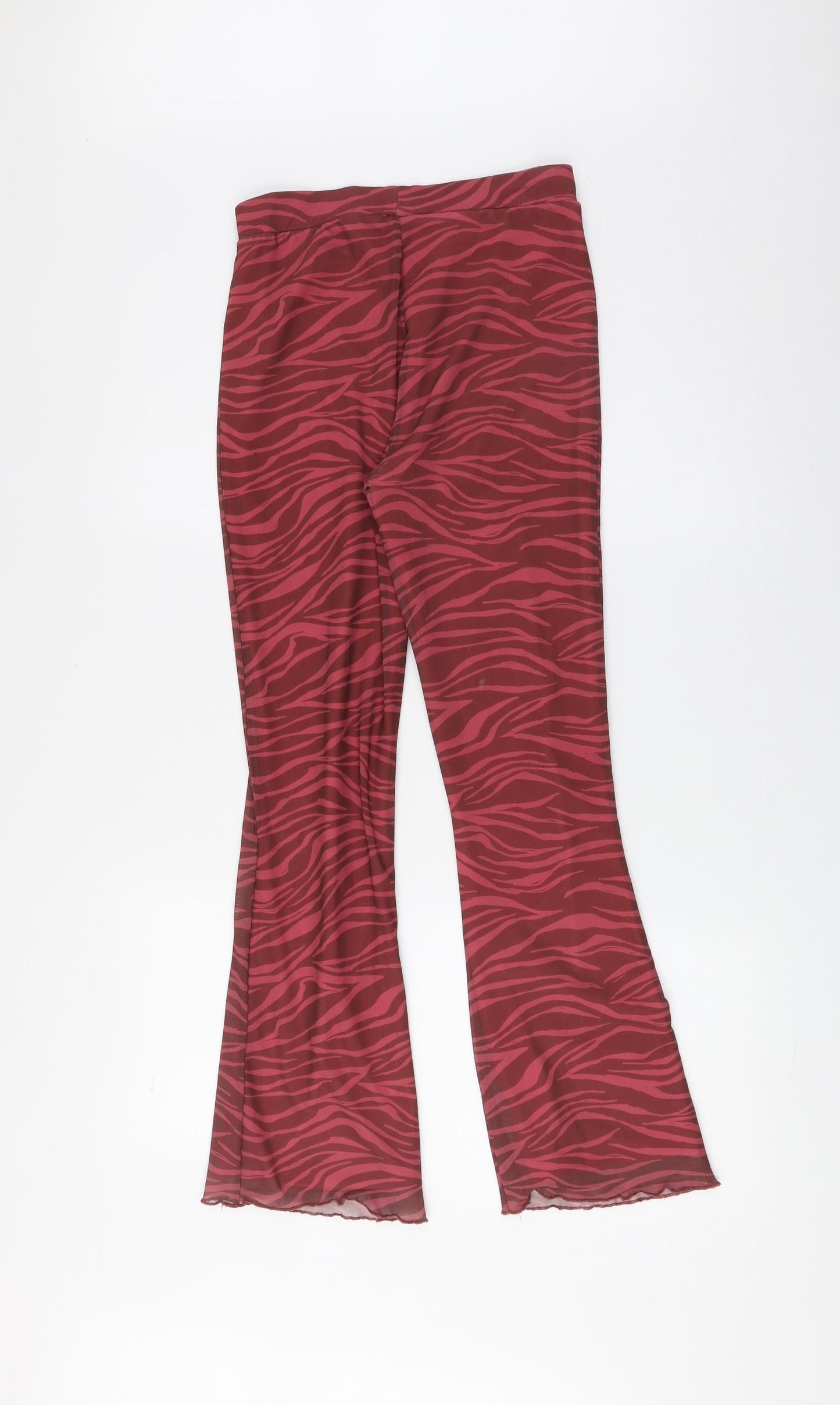 Candy Couture Girls Red Animal Print Polyester Jogger Trousers Size 12 Years Regular Pullover