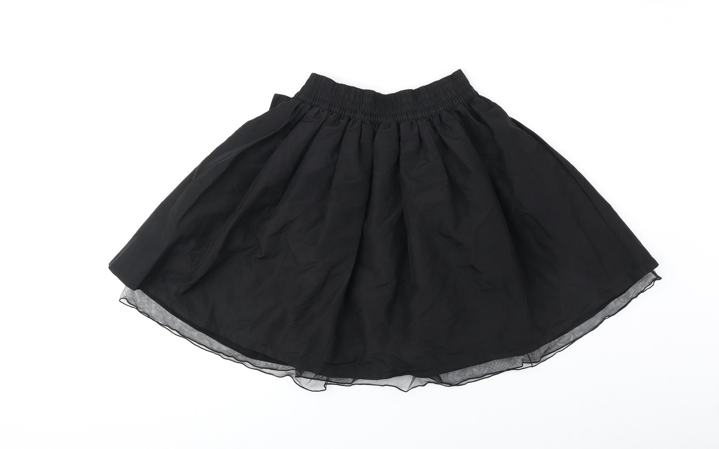 Gap Girls Black Polyester Skater Skirt Size 8-9 Years Regular Pull On