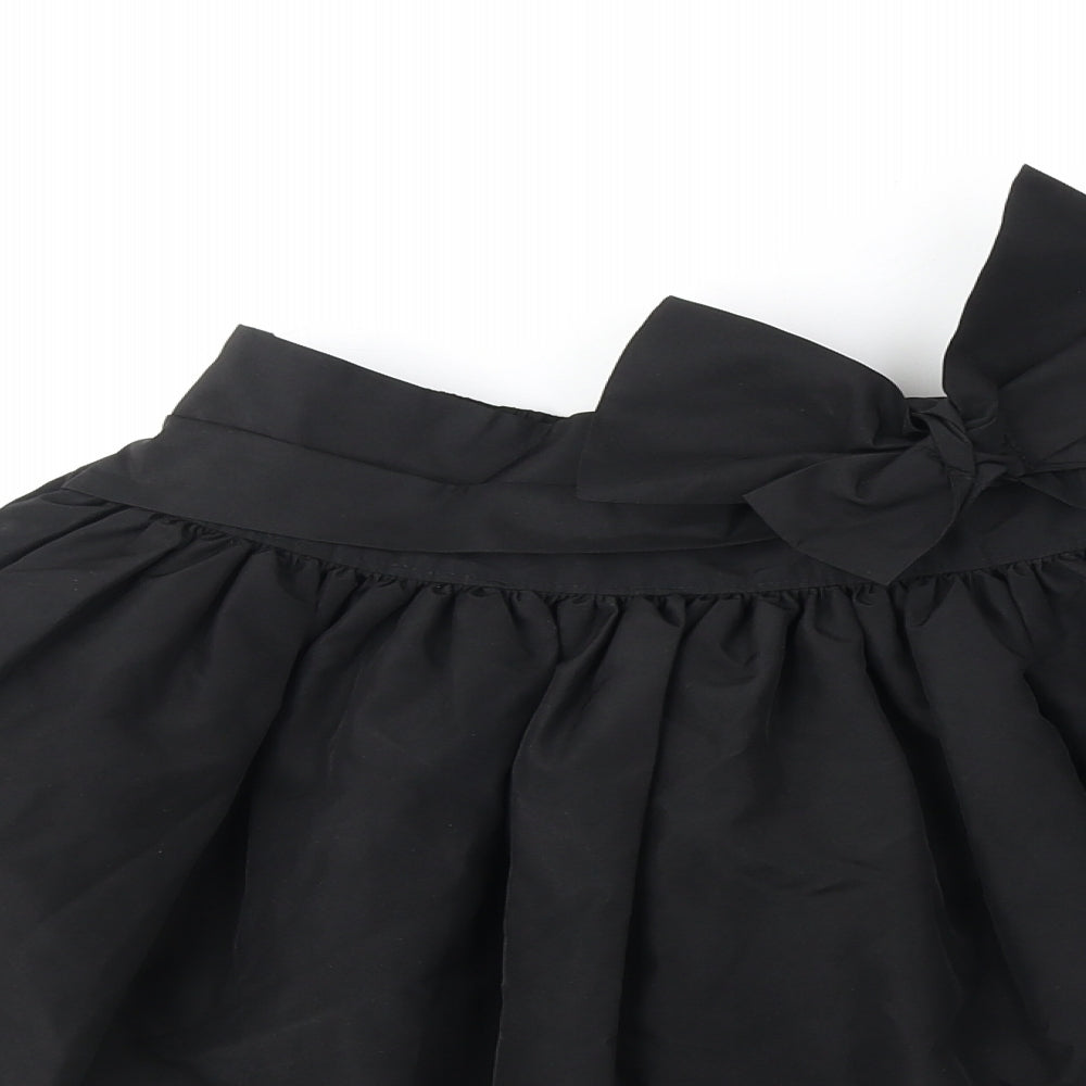 Gap Girls Black Polyester Skater Skirt Size 8-9 Years Regular Pull On
