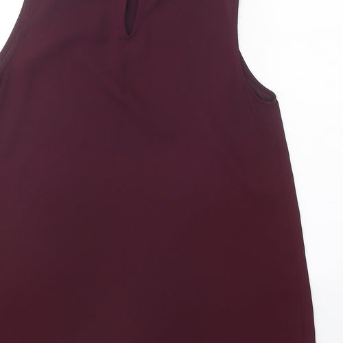 Coast Womens Red Polyester Basic Tank Size 8 Round Neck
