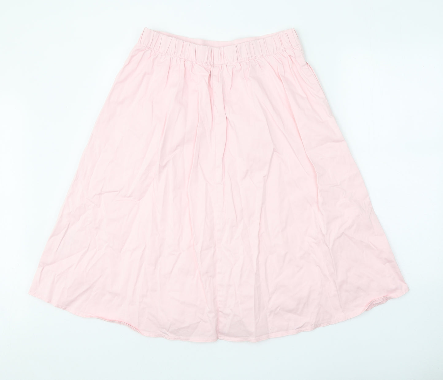 Classic Womens Pink Cotton Swing Skirt Size 12