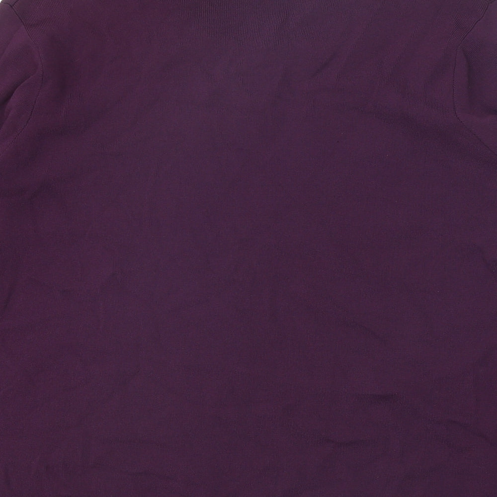 Ann Harvey Womens Purple Viscose Basic Blouse Size 20 Scoop Neck