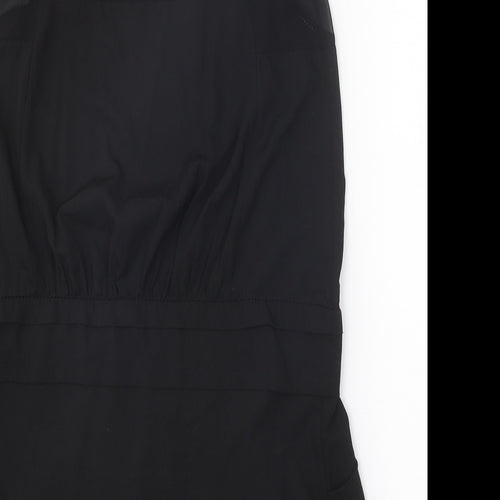 Preworn Womens Black Polyester Tank Dress Size XS Round Neck Pullover