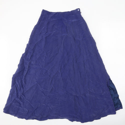 Lakeland Womens Blue Cupro Swing Skirt Size 8 Zip