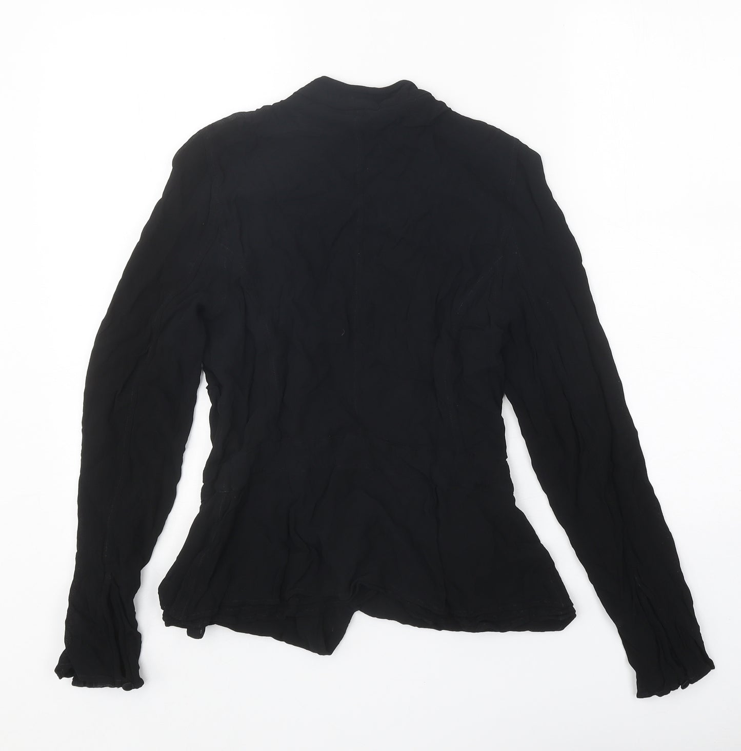 Ghost Womens Black Viscose Basic Blouse Size 14 V-Neck