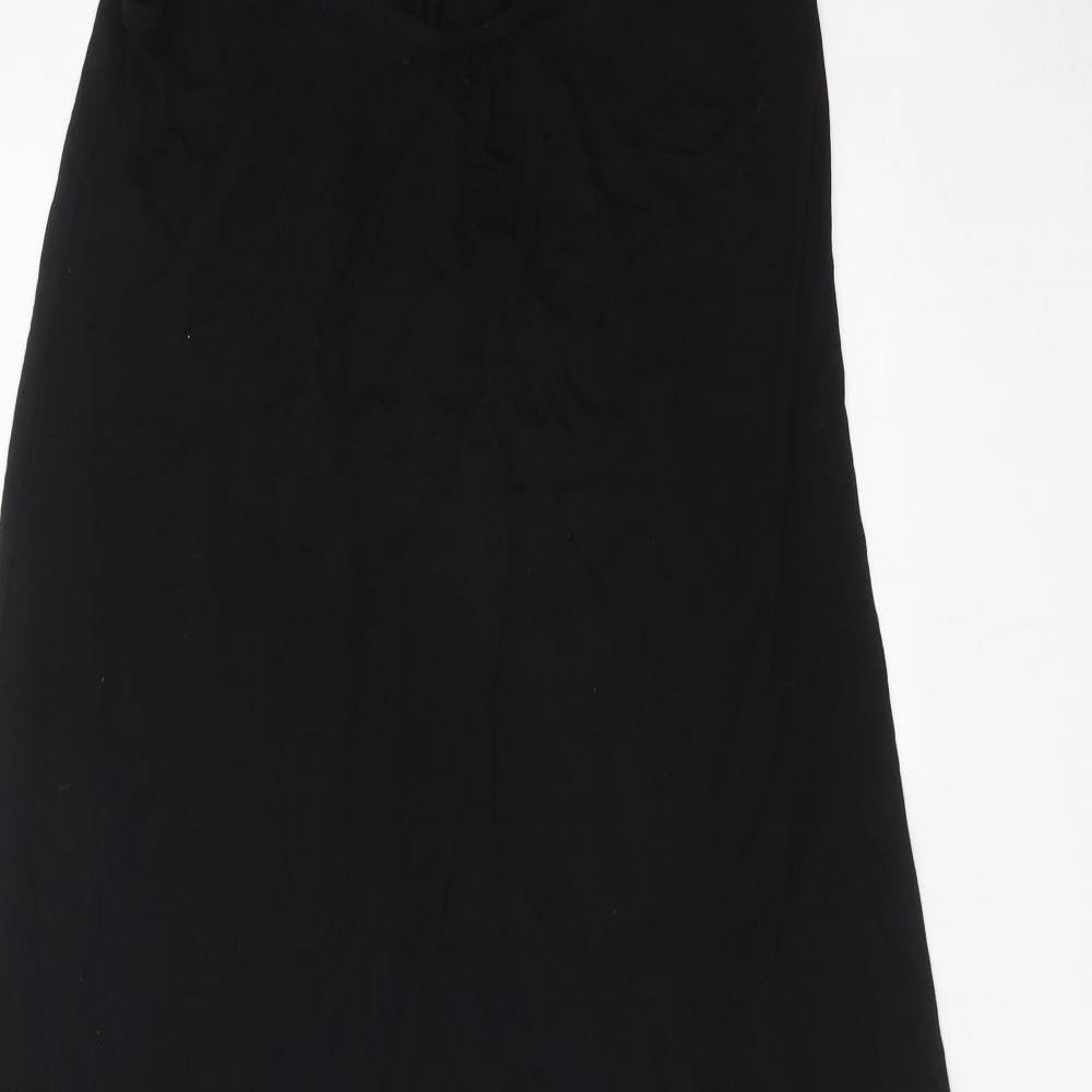 NEXT Womens Black Polyester Maxi One Size Scoop Neck Pullover