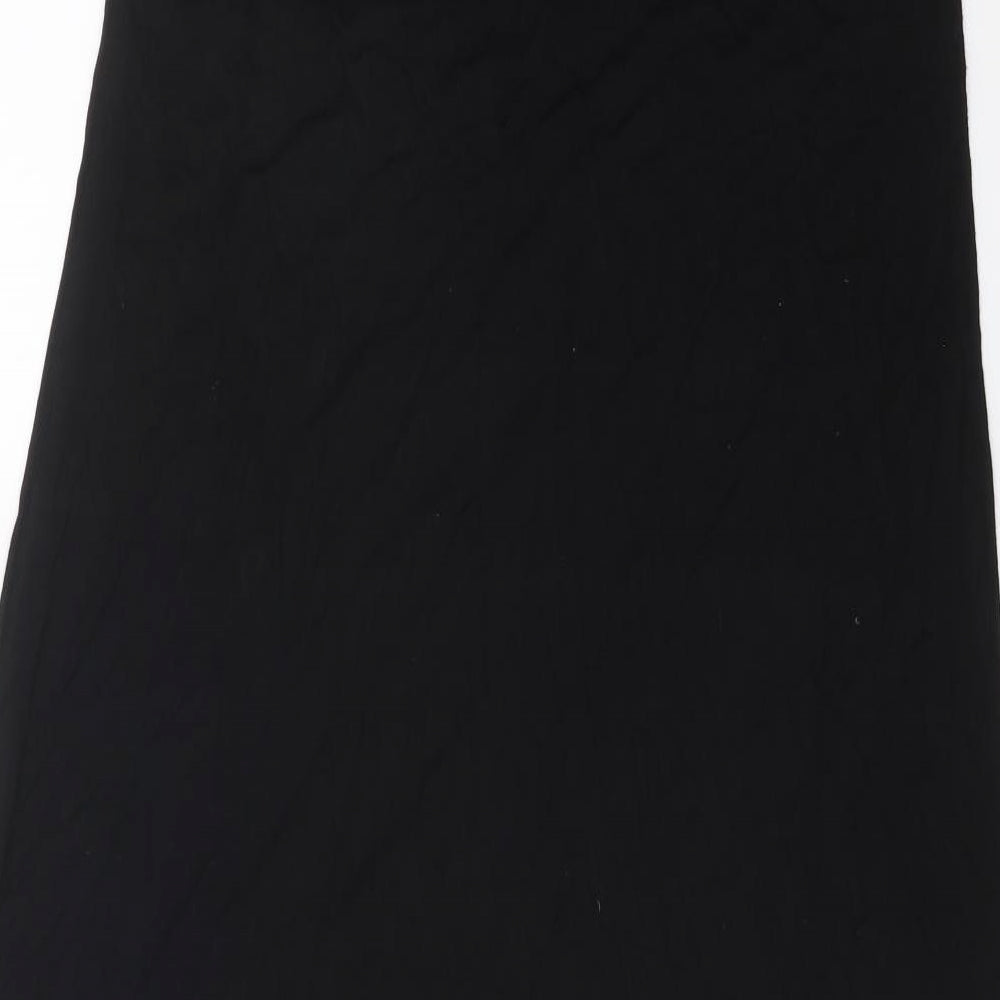 NEXT Womens Black Polyester Maxi One Size Scoop Neck Pullover