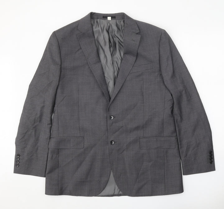 Autograph Mens Grey Wool Jacket Suit Jacket Size XL Regular