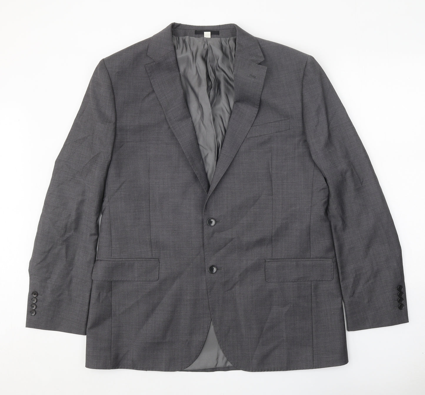 Autograph Mens Grey Wool Jacket Suit Jacket Size XL Regular