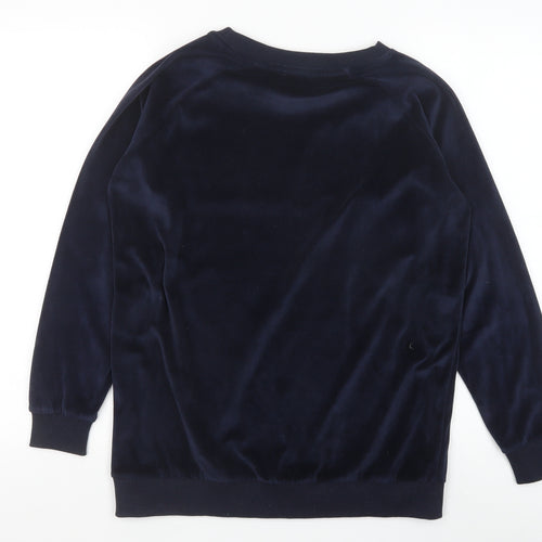River Island Womens Blue Polyester Pullover Sweatshirt Size S Pullover