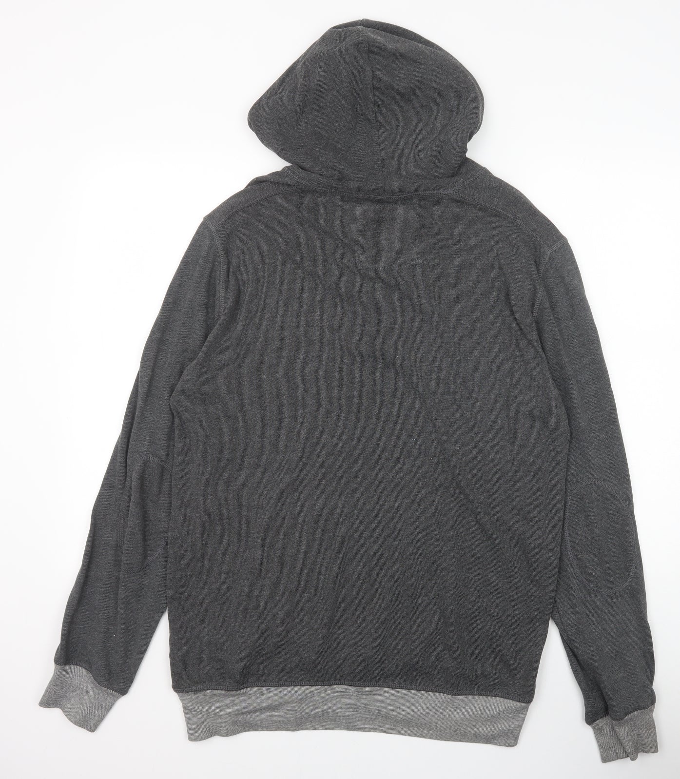 H&M Mens Grey Cotton Pullover Hoodie Size L