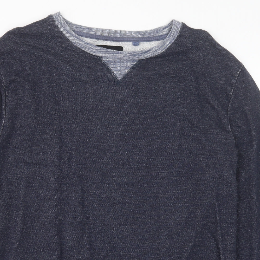 Cedar Wood State Mens Blue Cotton Pullover Sweatshirt Size XL