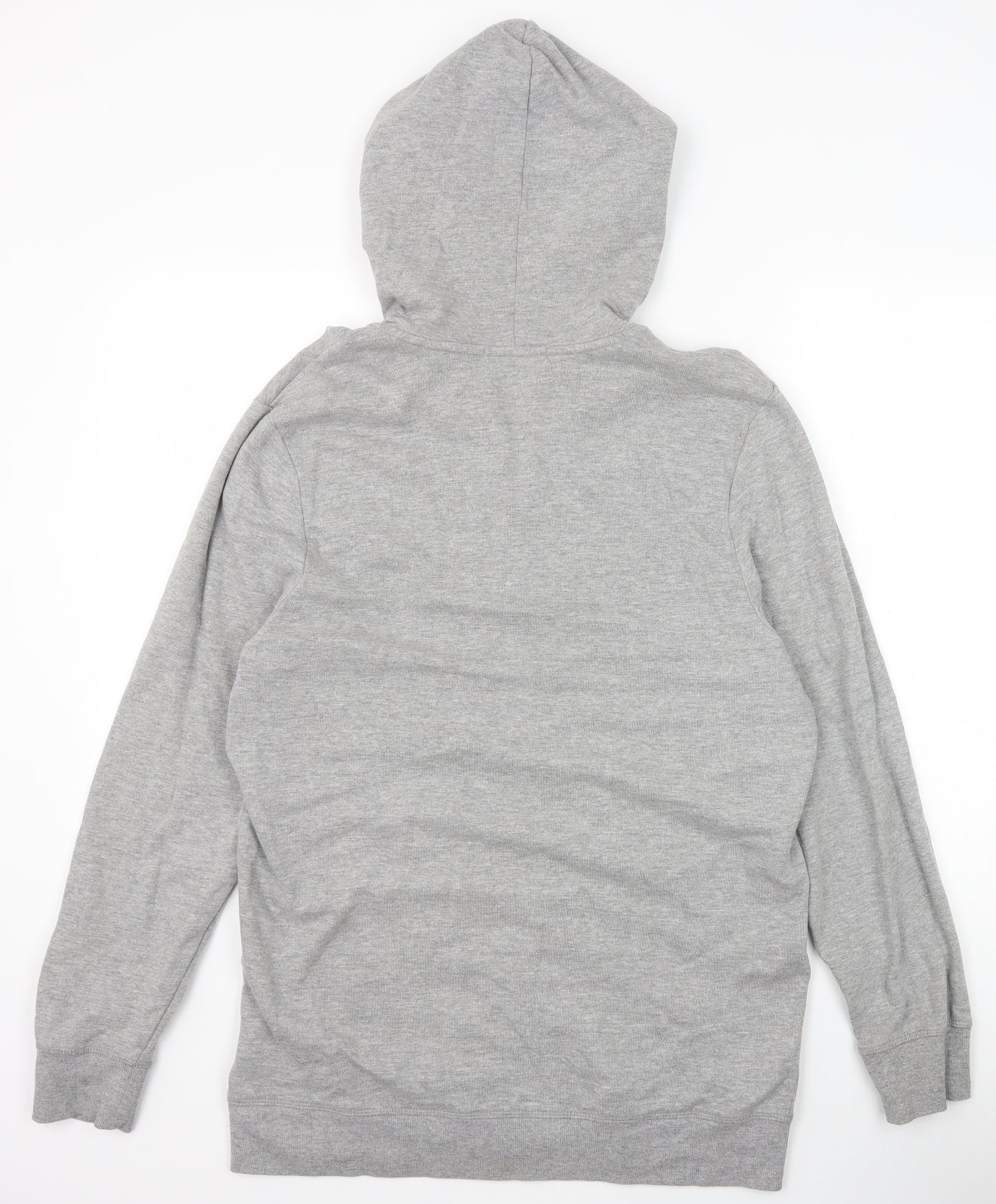 Avenue Mens Grey Cotton Full Zip Hoodie Size M
