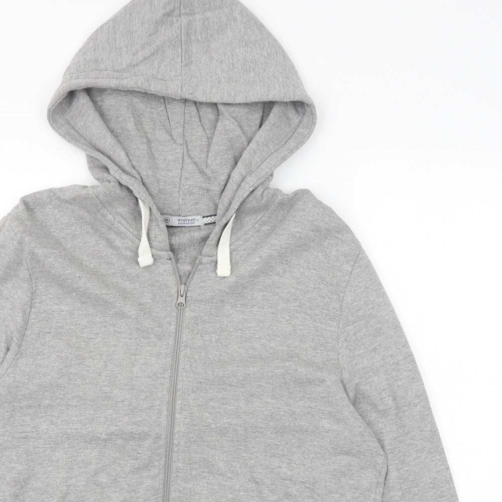 Avenue Mens Grey Cotton Full Zip Hoodie Size M