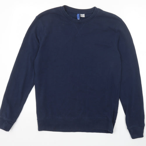 H&M Womens Blue Cotton Pullover Sweatshirt Size S Pullover