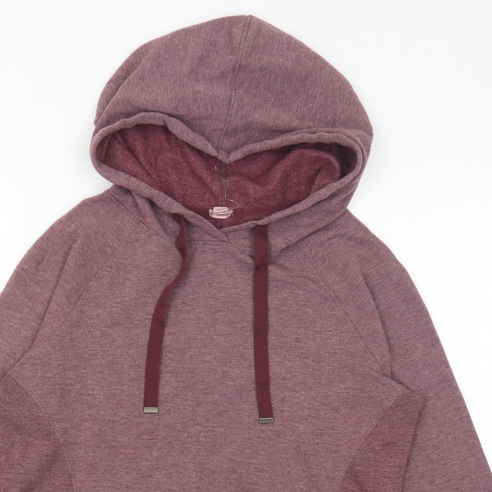 apana Womens Red Vinyl Pullover Hoodie Size M Pullover
