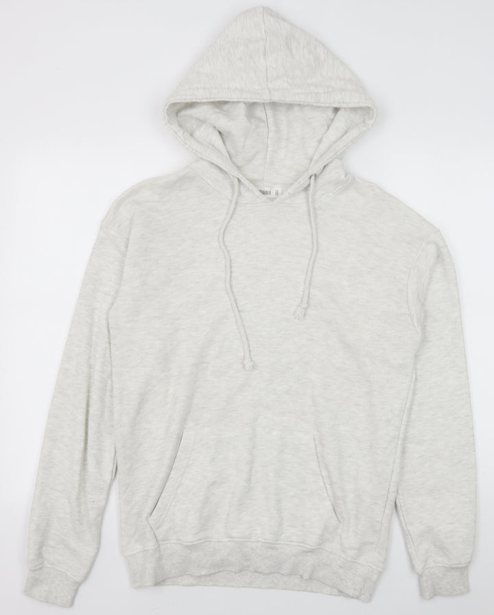 Missguided Womens Grey Cotton Pullover Hoodie Size 6 Pullover