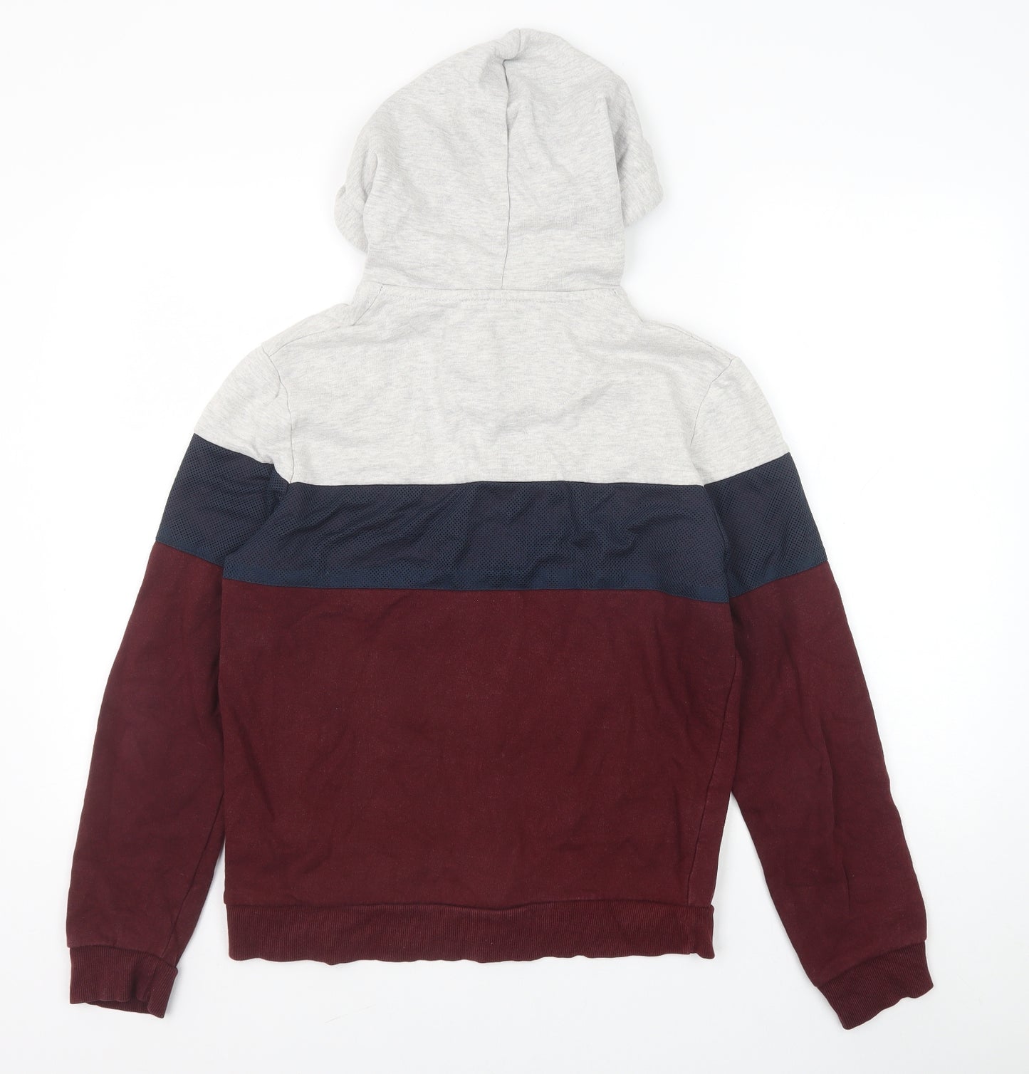 Brave Soul Mens Red Cotton Full Zip Hoodie Size S