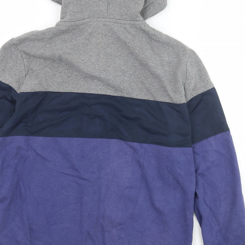 Brave Soul Womens Purple Cotton Full Zip Hoodie Size S Zip - Colourblock