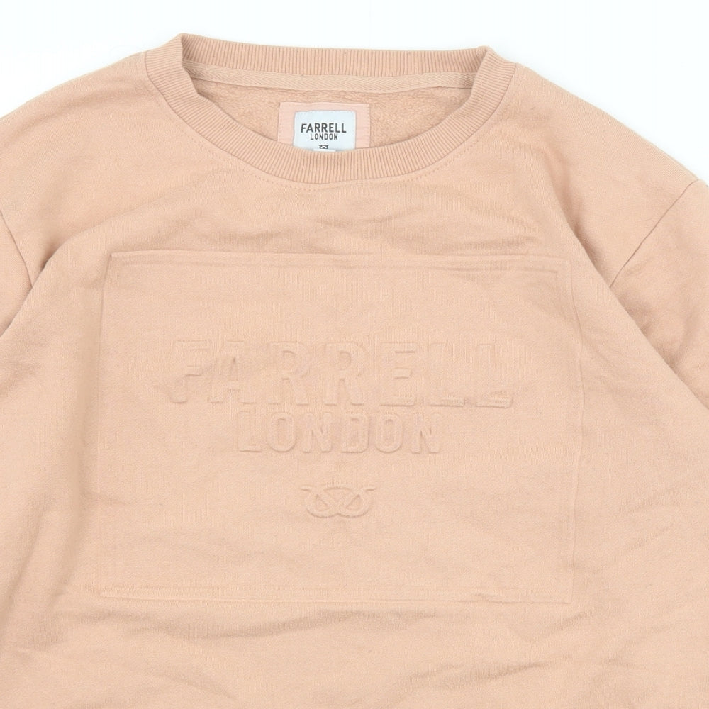 Farrell Womens Beige Cotton Pullover Sweatshirt Size M Pullover - Farrell London