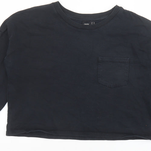 ASOS Womens Black 100% Cotton Pullover Sweatshirt Size 14 Pullover