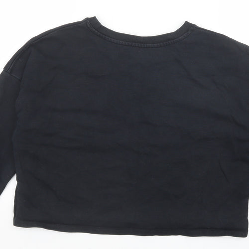 ASOS Womens Black 100% Cotton Pullover Sweatshirt Size 14 Pullover