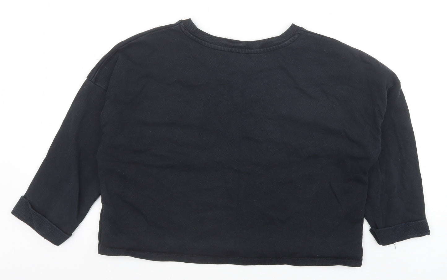 ASOS Womens Black 100% Cotton Pullover Sweatshirt Size 14 Pullover