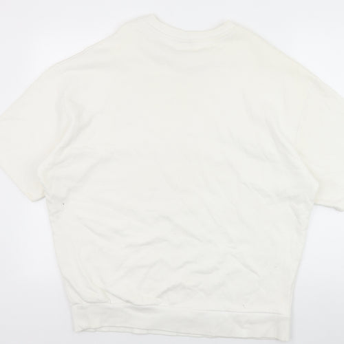 ASOS Womens White Cotton Pullover Sweatshirt Size M Pullover