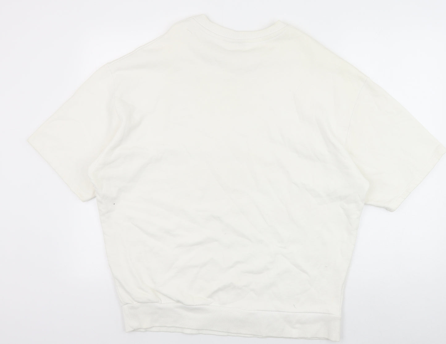 ASOS Womens White Cotton Pullover Sweatshirt Size M Pullover
