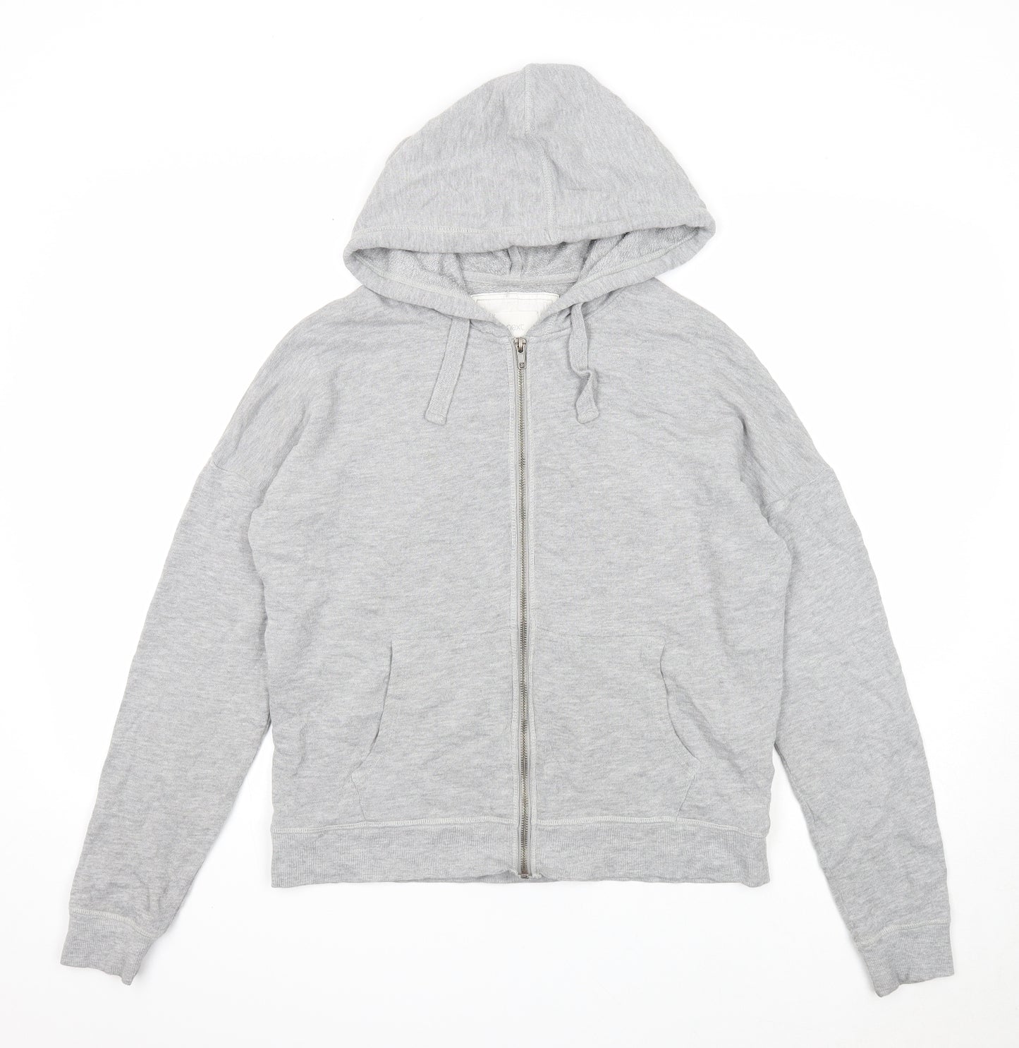 NEXT Womens Grey Cotton Full Zip Hoodie Size 10 Zip