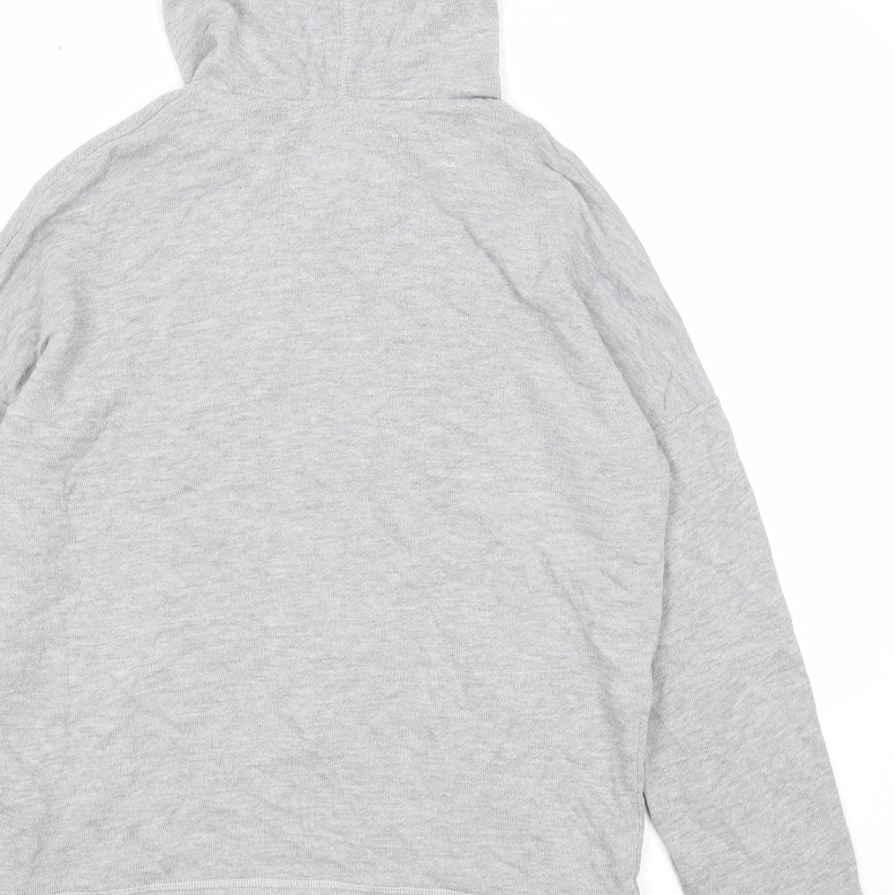 NEXT Womens Grey Cotton Full Zip Hoodie Size 10 Zip