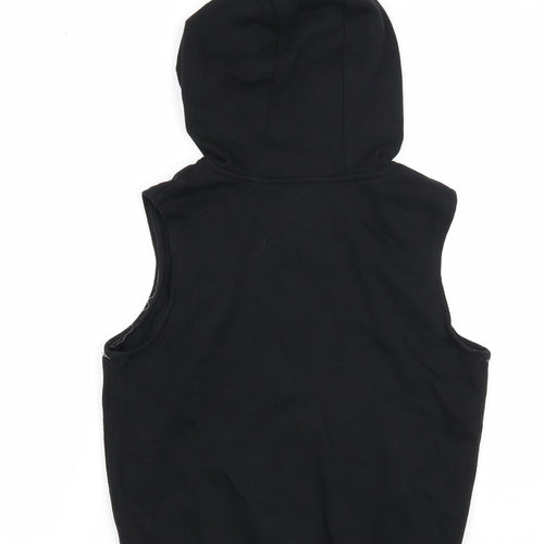 George Boys Black Cotton Full Zip Hoodie Size 9-10 Years Zip