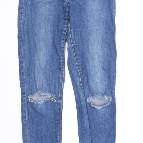 TALLY WEiJL Womens Blue Cotton Skinny Jeans Size 4 Regular Zip - Waist 22 inches