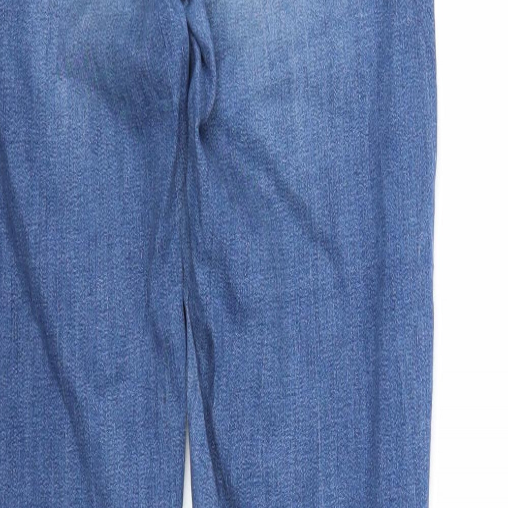 TALLY WEiJL Womens Blue Cotton Skinny Jeans Size 4 Regular Zip - Waist 22 inches