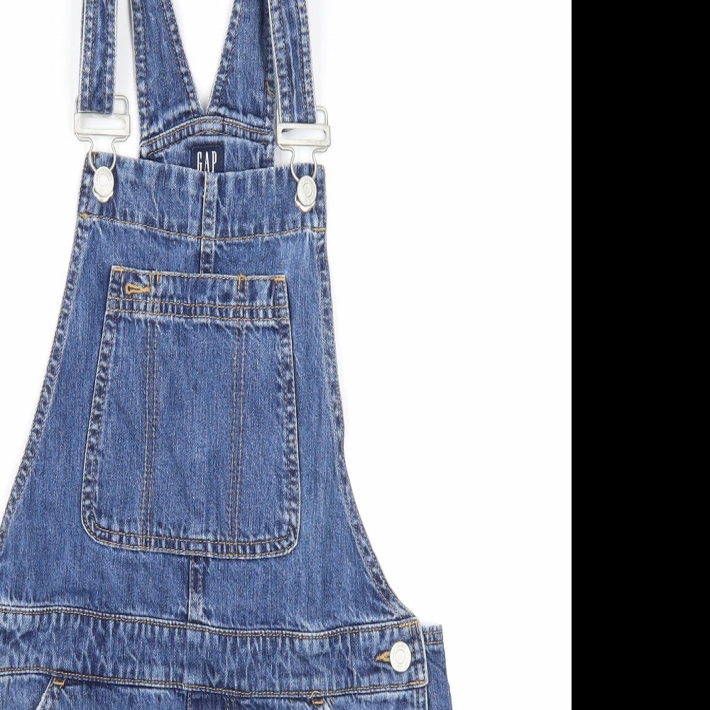 Gap Womens Blue Cotton Dungaree One-Piece Size XS Button