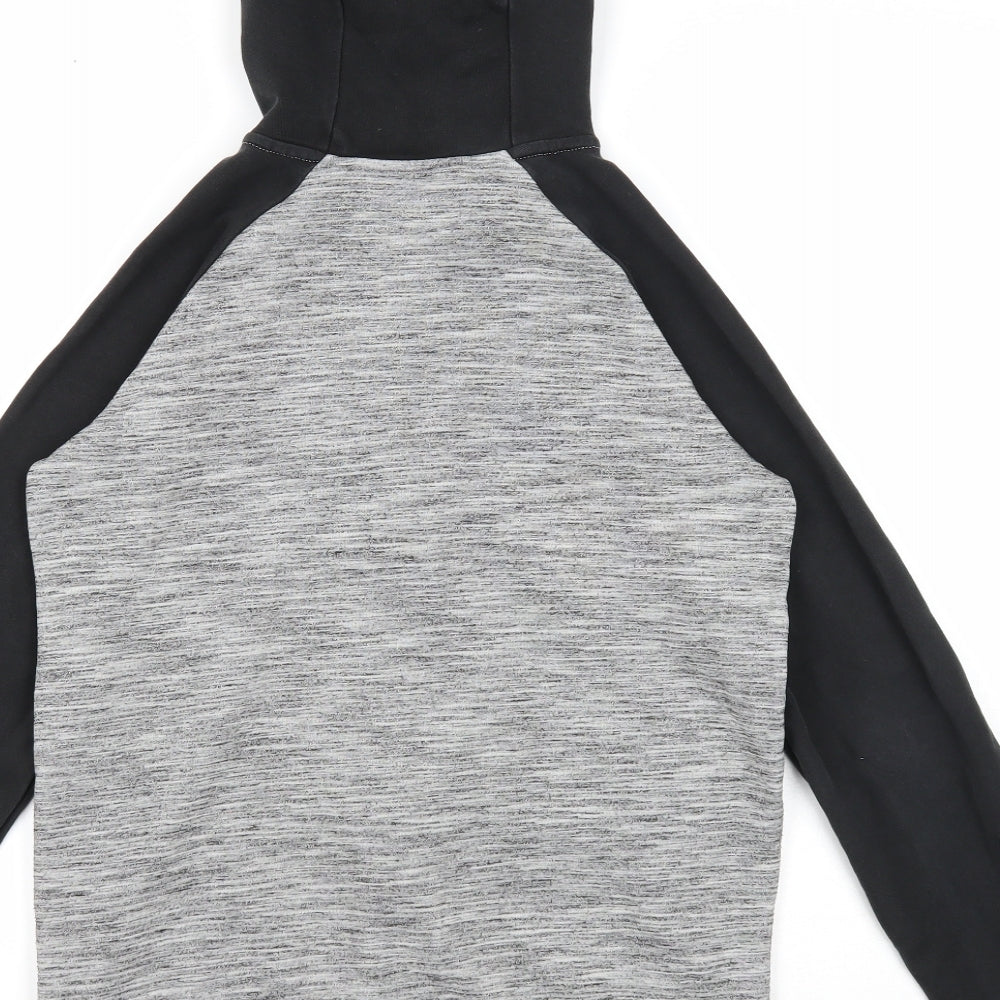 NEXT Boys Grey Cotton Full Zip Hoodie Size 14 Years Zip