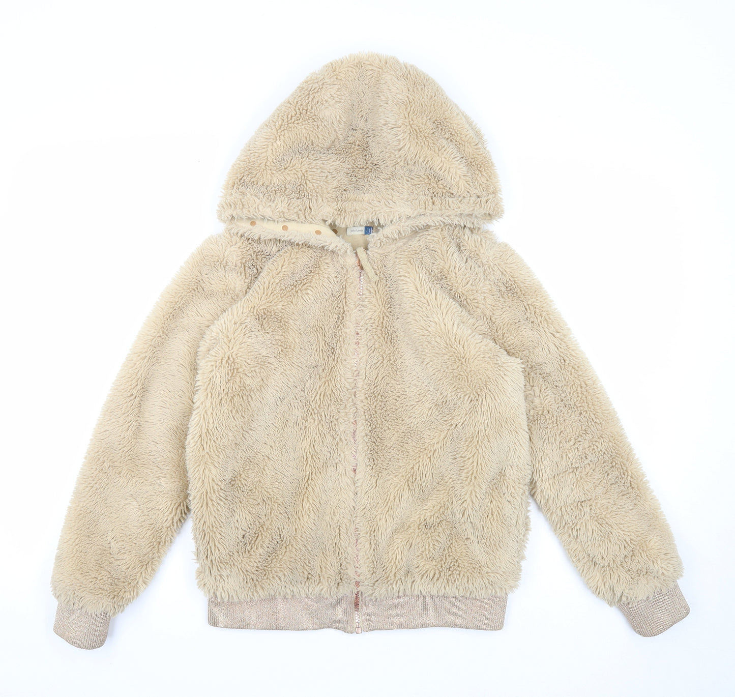 John Lewis Girls Beige Basic Jacket Jacket Size 11 Years Zip